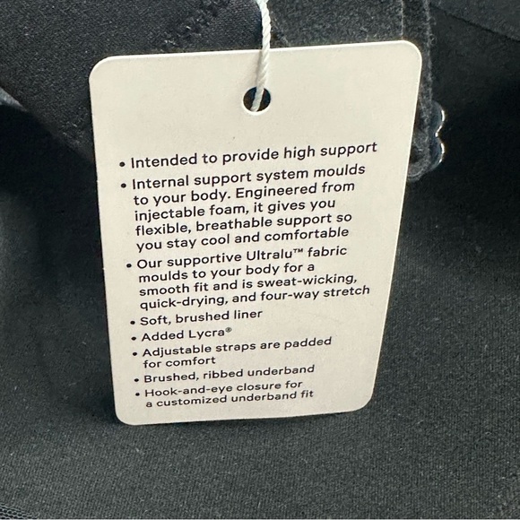 Lululemon AIRSUPPORT BRA HIGH SUPPORT 38 DD E NWT running black wireless yoga - Picture 12 of 12